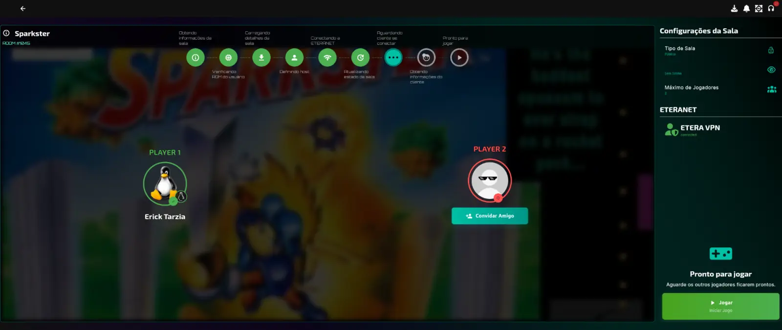 Netplay com seus amigos